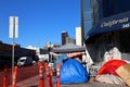 Homeless in downtown Los Angeles, California