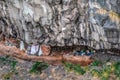 Homeless dwelling under a cliff in Barranco de Santos in Santa Cruz de Tenerife