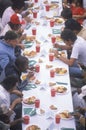 Homeless eating Christmas dinners