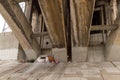 Homeless encampment under bridge in Los Angeles Royalty Free Stock Photo