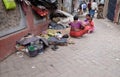 Homeless family living on the streets of Kolkata