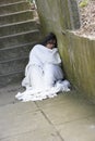 Homeless Girl Sleeping Rough