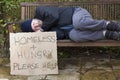 Homeless hungry Royalty Free Stock Photo