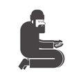 Homeless icon. Beggars sign. Poor symbol. hobo Vector illust