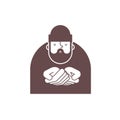 Homeless icon. Beggars sign. Poor symbol. hobo Vector illust