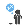 Homeless icon vector image.