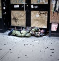 Homeless Man on the Streets of New York Royalty Free Stock Photo