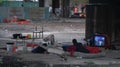 Homeless person in Buenos Aires, Argentina.