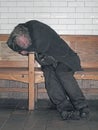 Homeless Person Sleeping. Royalty Free Stock Photo