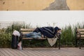 A Homeless Person in Tel Aviv, Israel Royalty Free Stock Photo