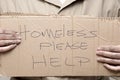 Homeless Sign Royalty Free Stock Photo