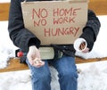 Homeless, unemployed, hungry