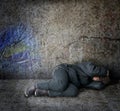 Homeless woman Royalty Free Stock Photo