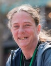 Homeless woman smiling with bad teeth Royalty Free Stock Photo