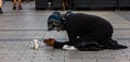 Homeless women prayers for spare change