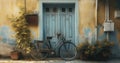 Homely Heritage - An Antique Bicycle Parked at the Entrance, Infusing Personality into the House