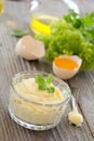 Homemade aioli sauce.