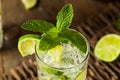 Homemade Alcoholic Mojito with LIme