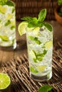 Homemade Alcoholic Mojito with LIme