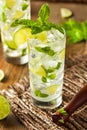 Homemade Alcoholic Mojito with LIme