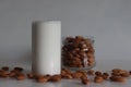 Homemade Almond milk without preservatives. Milk extracted from soaked almonds. Used for smoothies and overnight oats Royalty Free Stock Photo