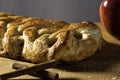 Homemade apple pie on white background Royalty Free Stock Photo