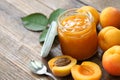 Homemade apricot jam Royalty Free Stock Photo