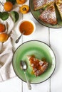 Homemade Apricot Pie. Royalty Free Stock Photo