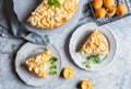 Homemade apricot pie topped with streusel Royalty Free Stock Photo