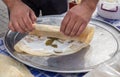 Homemade arabian flatbread