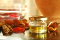 Homemade aromatic oils Royalty Free Stock Photo