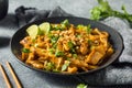 Homemade Asian Chicken Pad Thai Royalty Free Stock Photo