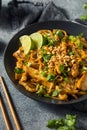Homemade Asian Chicken Pad Thai Royalty Free Stock Photo