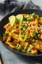 Homemade Asian Chicken Pad Thai Royalty Free Stock Photo