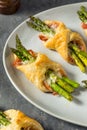 Homemade Asparagus Puff Pastry Appetizer Royalty Free Stock Photo