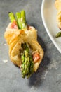 Homemade Asparagus Puff Pastry Appetizer Royalty Free Stock Photo