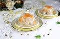 Aspic jellied meat with vegetables. Royalty Free Stock Photo