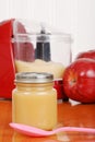 Homemade baby apple sauce Royalty Free Stock Photo