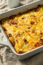 Homemade Bacon Amish Breakfast Casserole Royalty Free Stock Photo