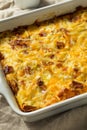 Homemade Bacon Amish Breakfast Casserole Royalty Free Stock Photo