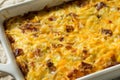 Homemade Bacon Amish Breakfast Casserole Royalty Free Stock Photo