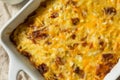 Homemade Bacon Amish Breakfast Casserole Royalty Free Stock Photo