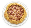 Homemade bacon lattice pie Royalty Free Stock Photo