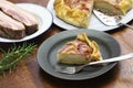 Homemade bacon lattice pie Royalty Free Stock Photo