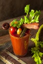 Homemade Bacon Spicy Vodka Bloody Mary Royalty Free Stock Photo