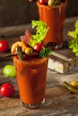 Homemade Bacon Spicy Vodka Bloody Mary Royalty Free Stock Photo