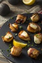 Homemade Bacon Wrapped Scallops Royalty Free Stock Photo