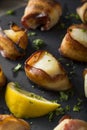 Homemade Bacon Wrapped Scallops Royalty Free Stock Photo