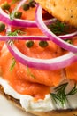 Homemade Bagel and Salmon Lox Royalty Free Stock Photo