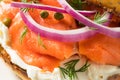 Homemade Bagel and Salmon Lox Royalty Free Stock Photo